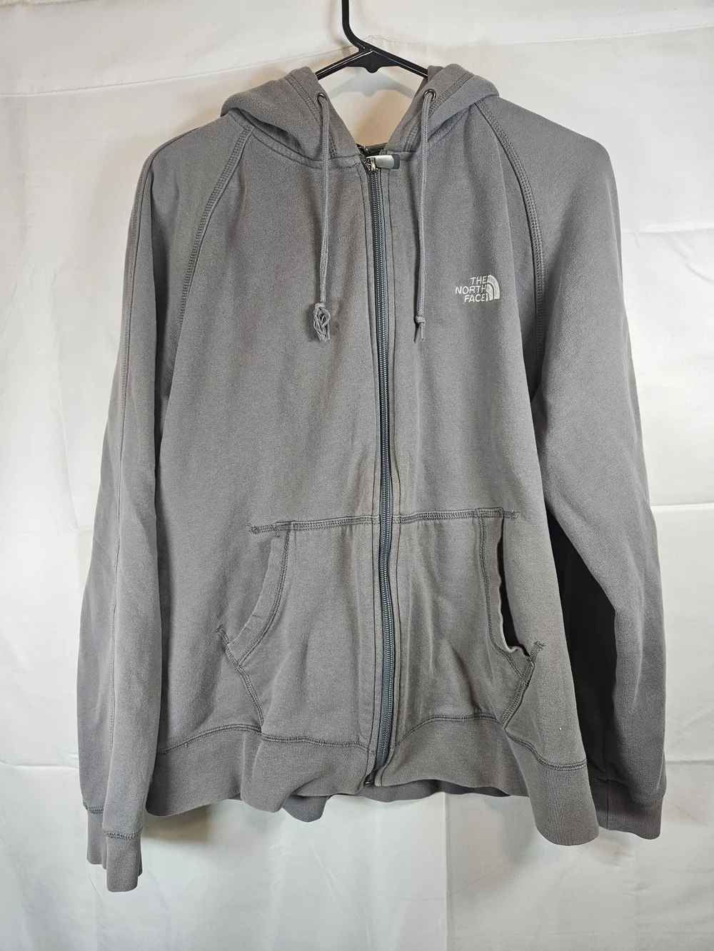 The North Face Men's Gray Full-Zip Hooded Sweatshirt